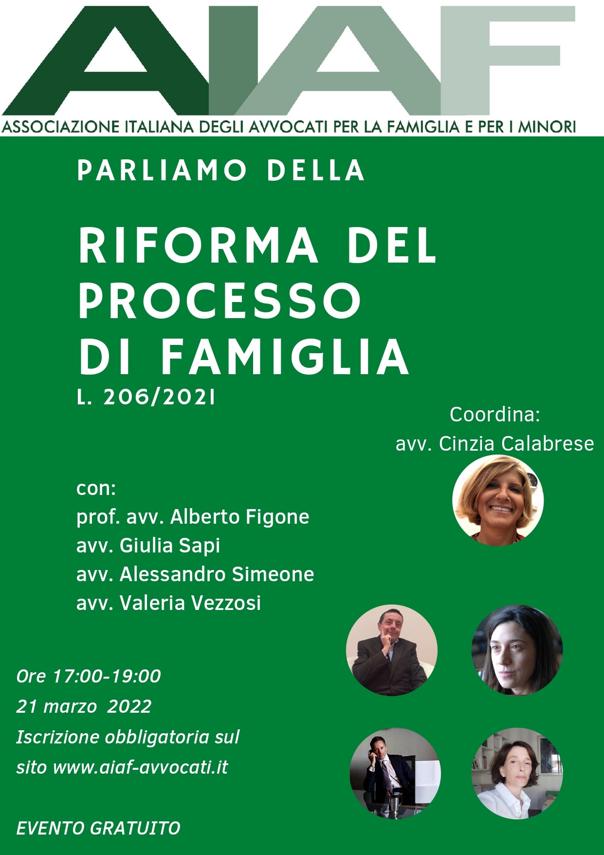 PARLIAMO DELLA RIFORMA DEL PROCESSO DI FAMIGLIA (L.206/2021)